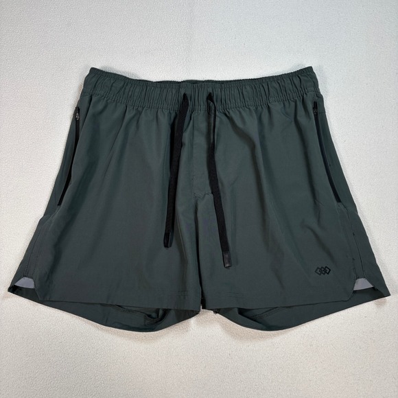 Leg3nd Other - Leg3nd Athletic 5" Shorts Men L Green Unlined Drawstring Zip Pocket Gym Training